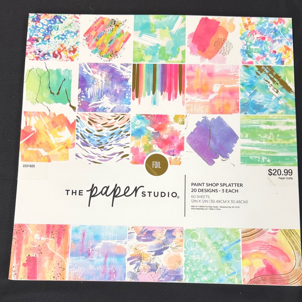 The Paper Studio Paint Shop Splatter Paper 20 designs 3 ofeach 60 sheets 12 x 12